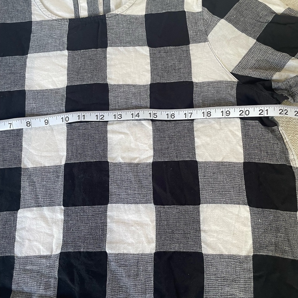 Madewell Monochrome Checkered Blouse